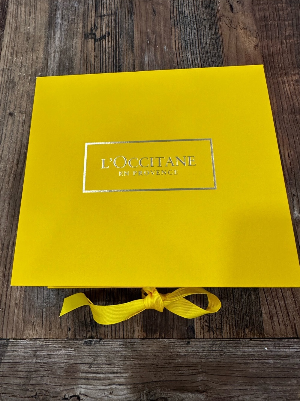 L'OCCITANE Bright Yellow Gift Box with Gold Logo